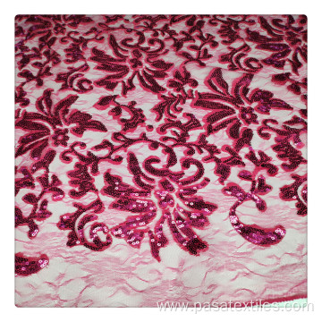 dress fabric manufacturers tull mesh embroidery sequin fabric by the yard